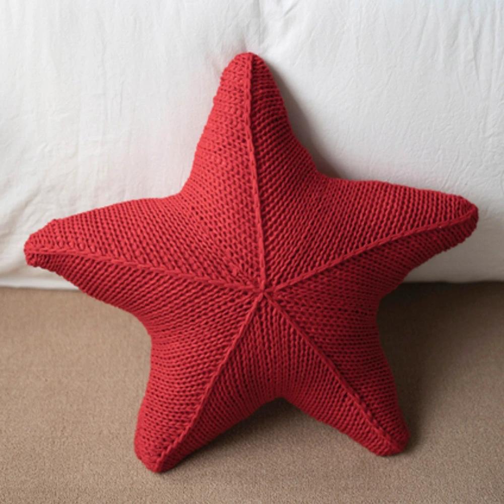 Starfish Hand-Knitted Cushion by Casa & Beyond