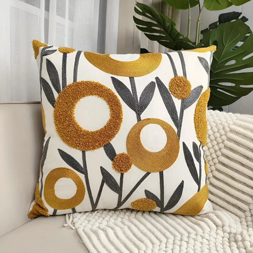 Floral Essence Embroidered Cushion Cover by Casa & Beyond