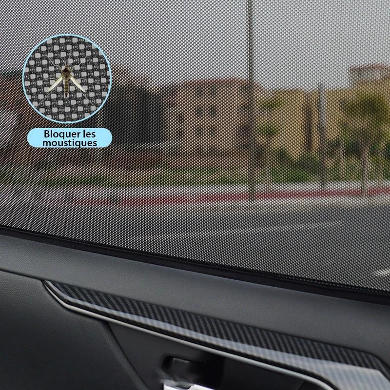 Magnetic holder for car window shade dispenser by Bowlift