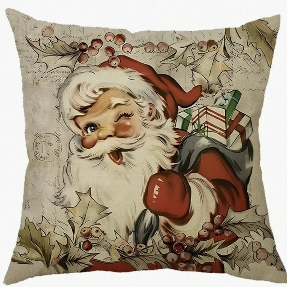 Santa's Charm Farmhouse Cushion Cover by Casa & Beyond