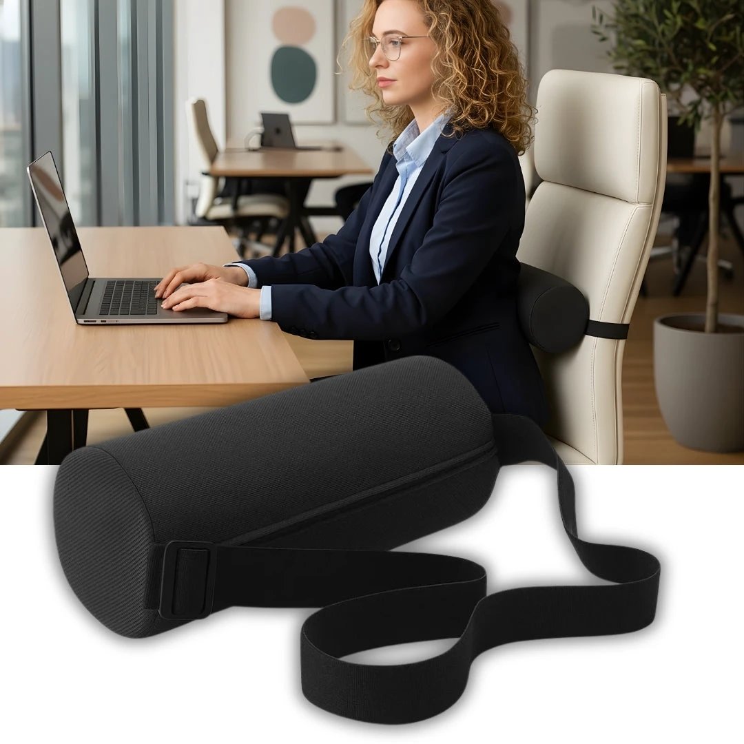 Relieves Lower Back Pain – Contoured Memory Foam – Enhances Posture – Perfect for Office Car Home Chairs Bowlift by Bowlift