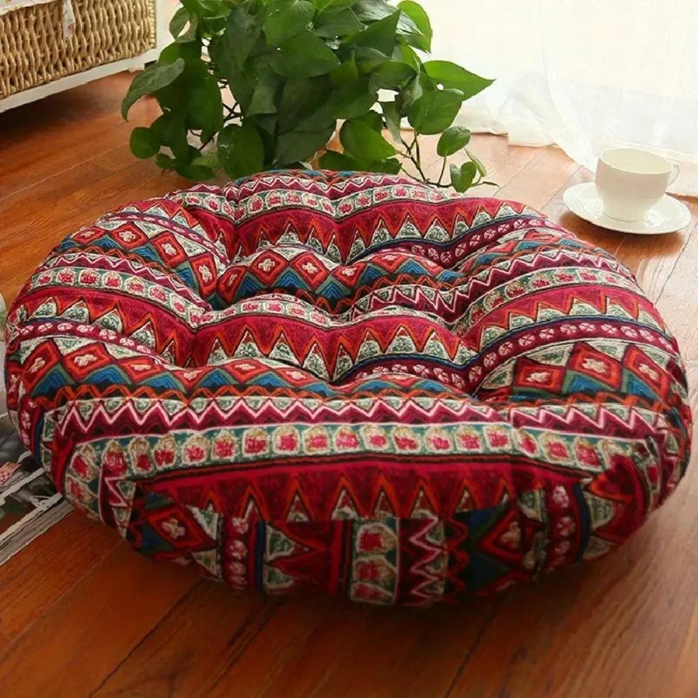 Round Boho Cushion Versatile Seating by Casa & Beyond