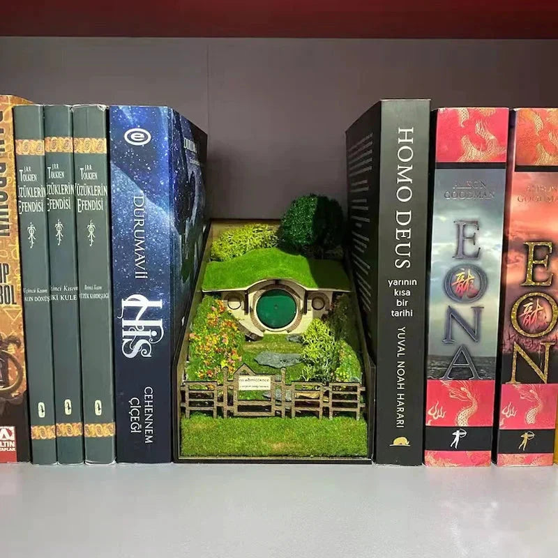 Handcrafted decorative book holders with micro landscape design Bowlift by Bowlift