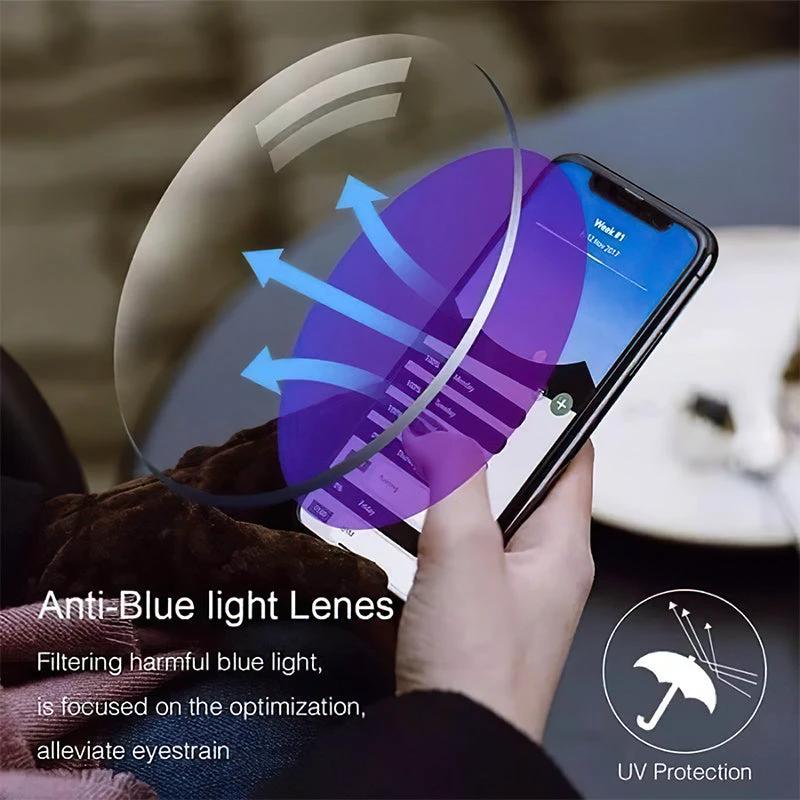 2024 new high hardness anti-blue light sapphire reading glasses dual focus intelligent reading glasses by BowLift