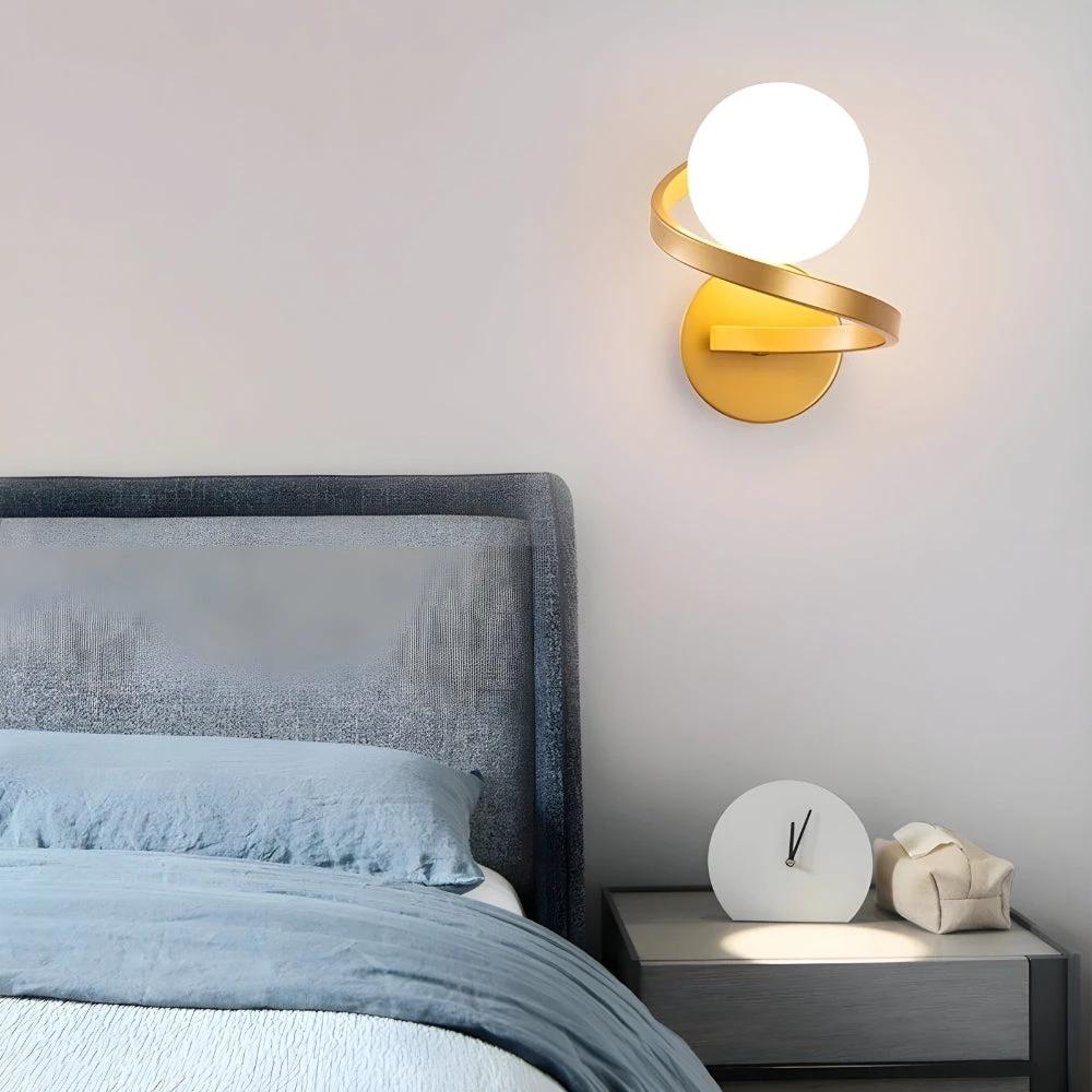Spiral LED wall light with modern design Bowlift by Bowlift