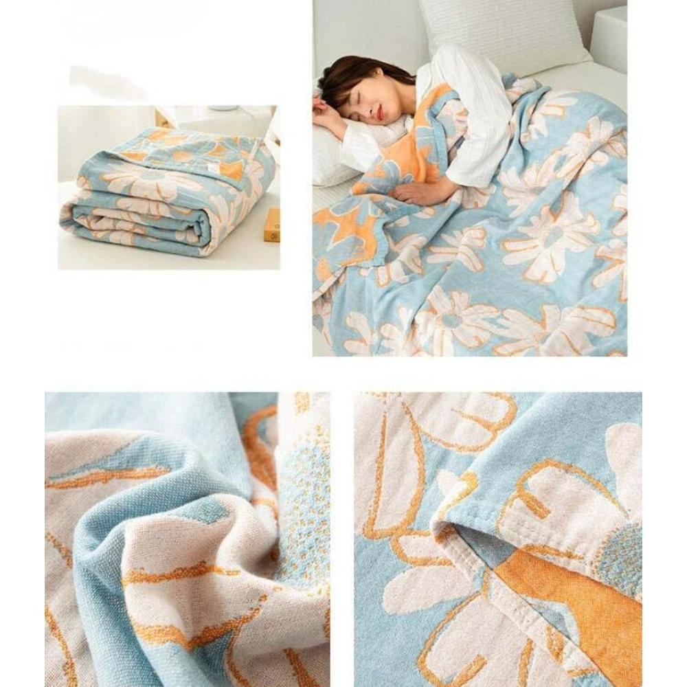 Summer-Ready Daisy Cotton Blanket by Casa & Beyond