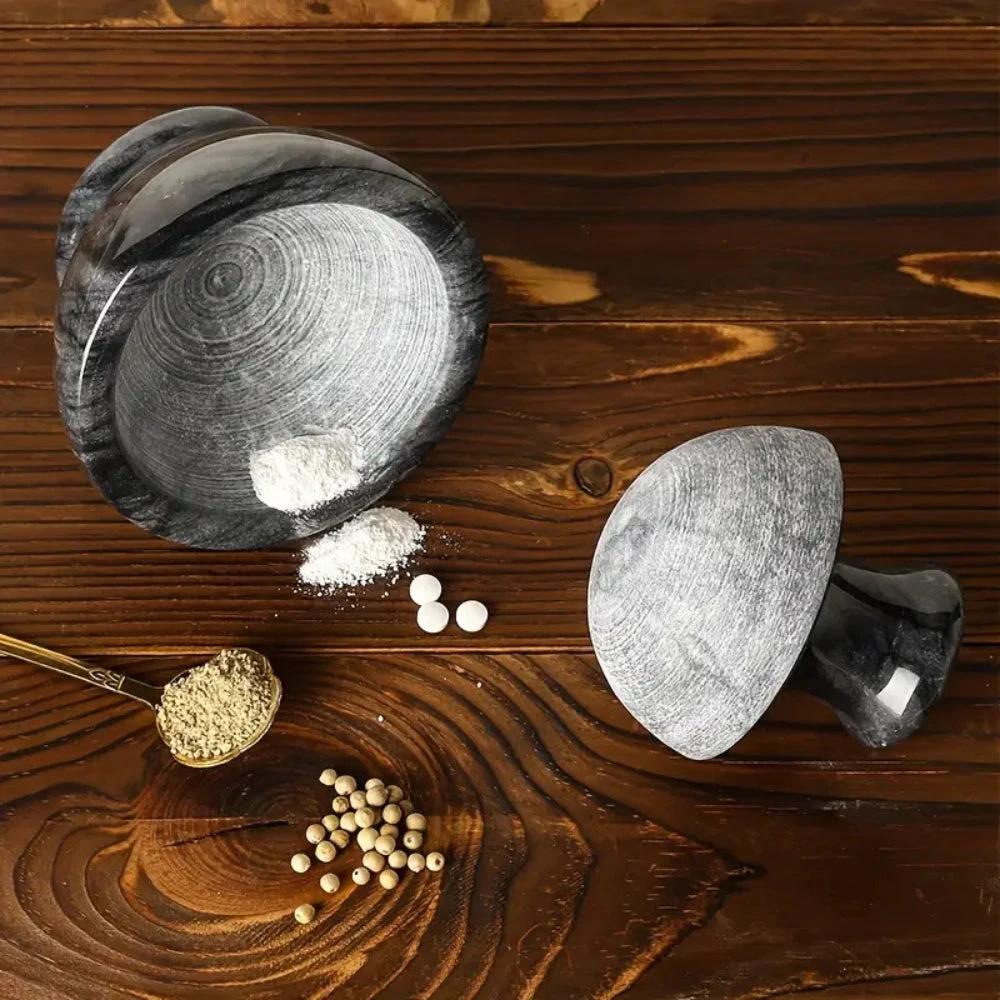 Marble Mortar & Pestel Spices Grinder by Casa & Beyond