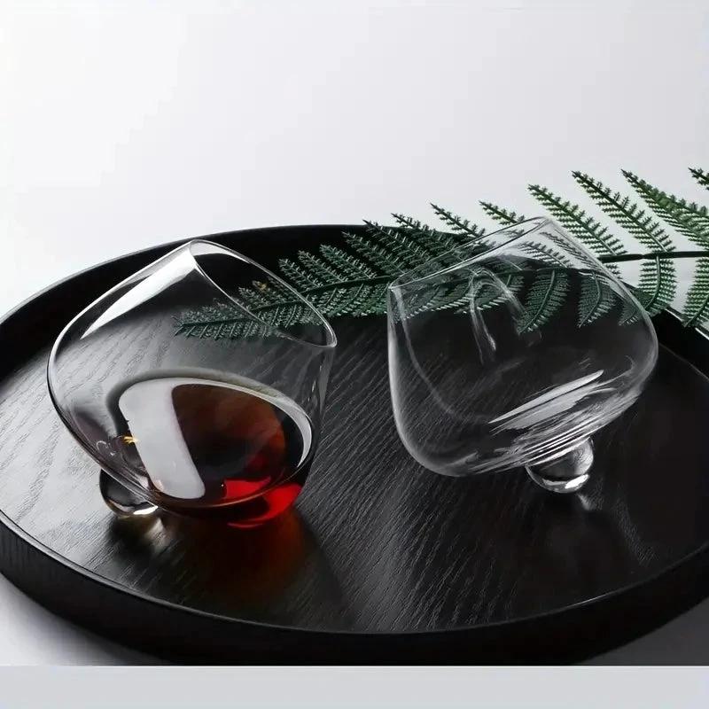 Belly Whiskey and Beer Glass - Rotating Tumbler for Cocktails, Wine and other Drinks Bowlift by Bowlift