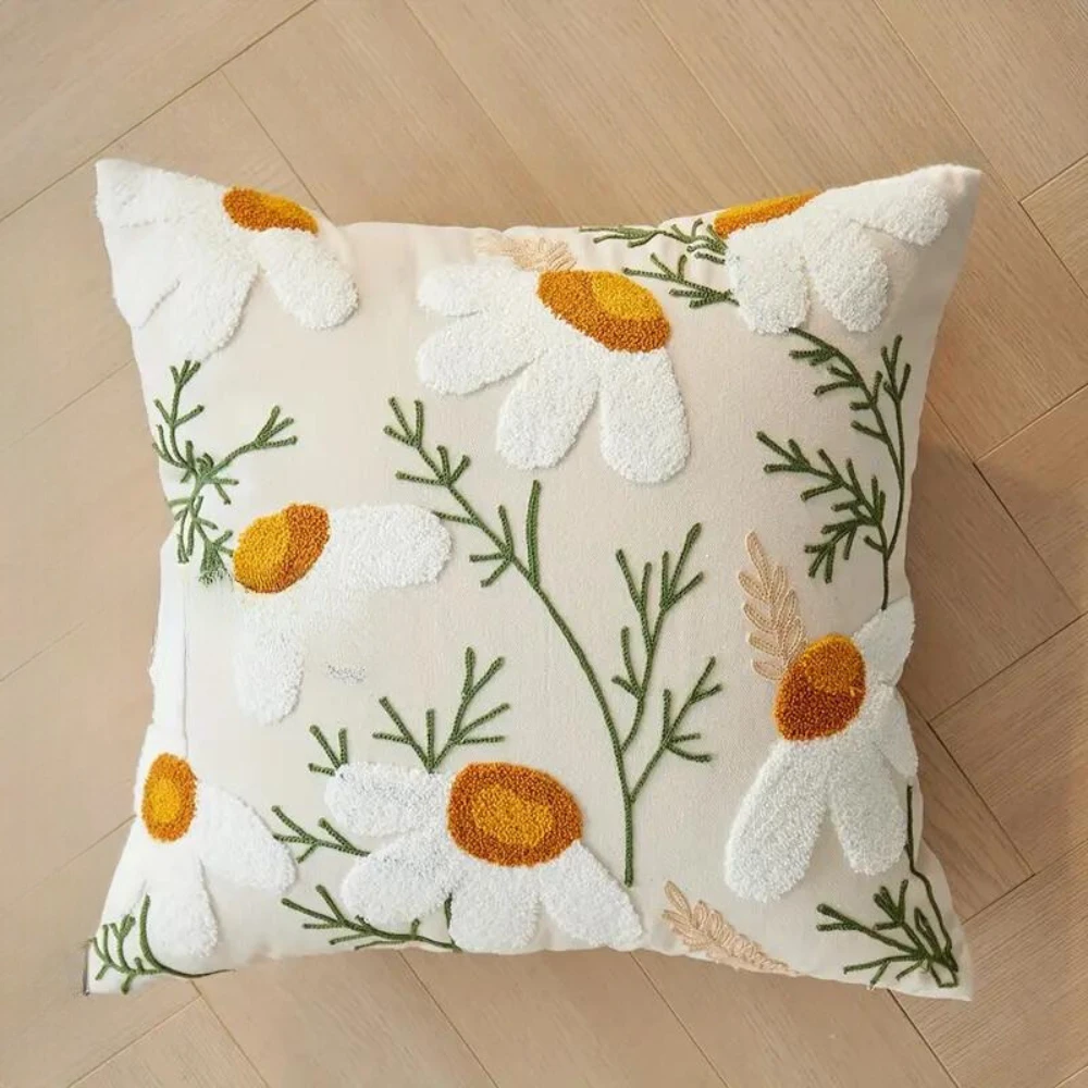 Elegant Plant Patterned Cushion Cover by Casa & Beyond