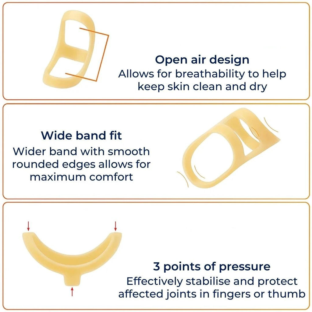 8 Ring Splint – Pain-Relief Stability – Waterproof Plastic – Daily Wear for Finger Strain Bowlift by Bowlift