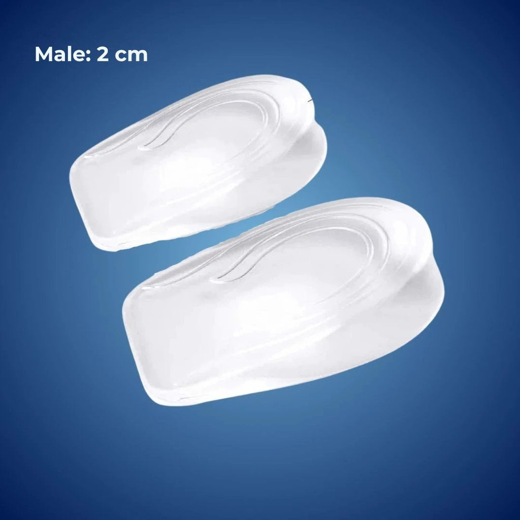LiftComfort Silicone Gel Heel Lifting Inserts | Height Increase - Pain Relief for Plantar Fasciitis - Shock Absorption - Better Posture Bowlift by Bowlift