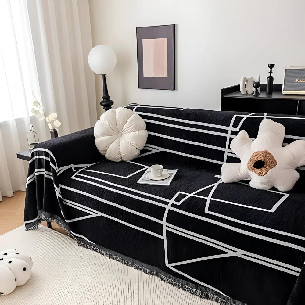 Abstract Grid Sofa Cover by Casa & Beyond