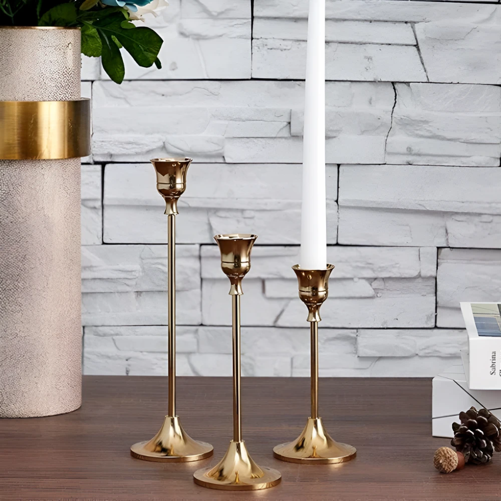 Vintage Style Candle Holder | 3Pcs Set by Casa & Beyond