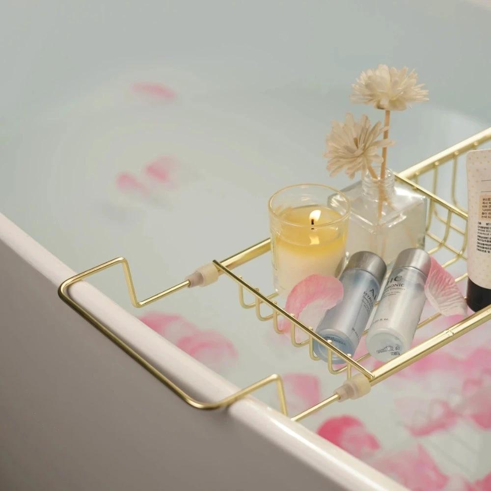 Adjustable Stainless Steel Bathtub Caddy Tray by Casa & Beyond