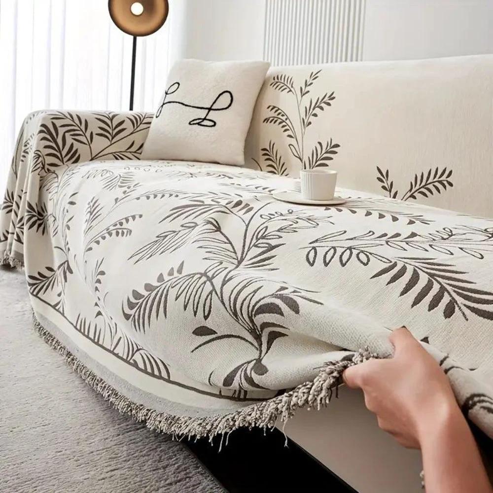 Nature's Embrace Chenille Sofa Cover by Casa & Beyond