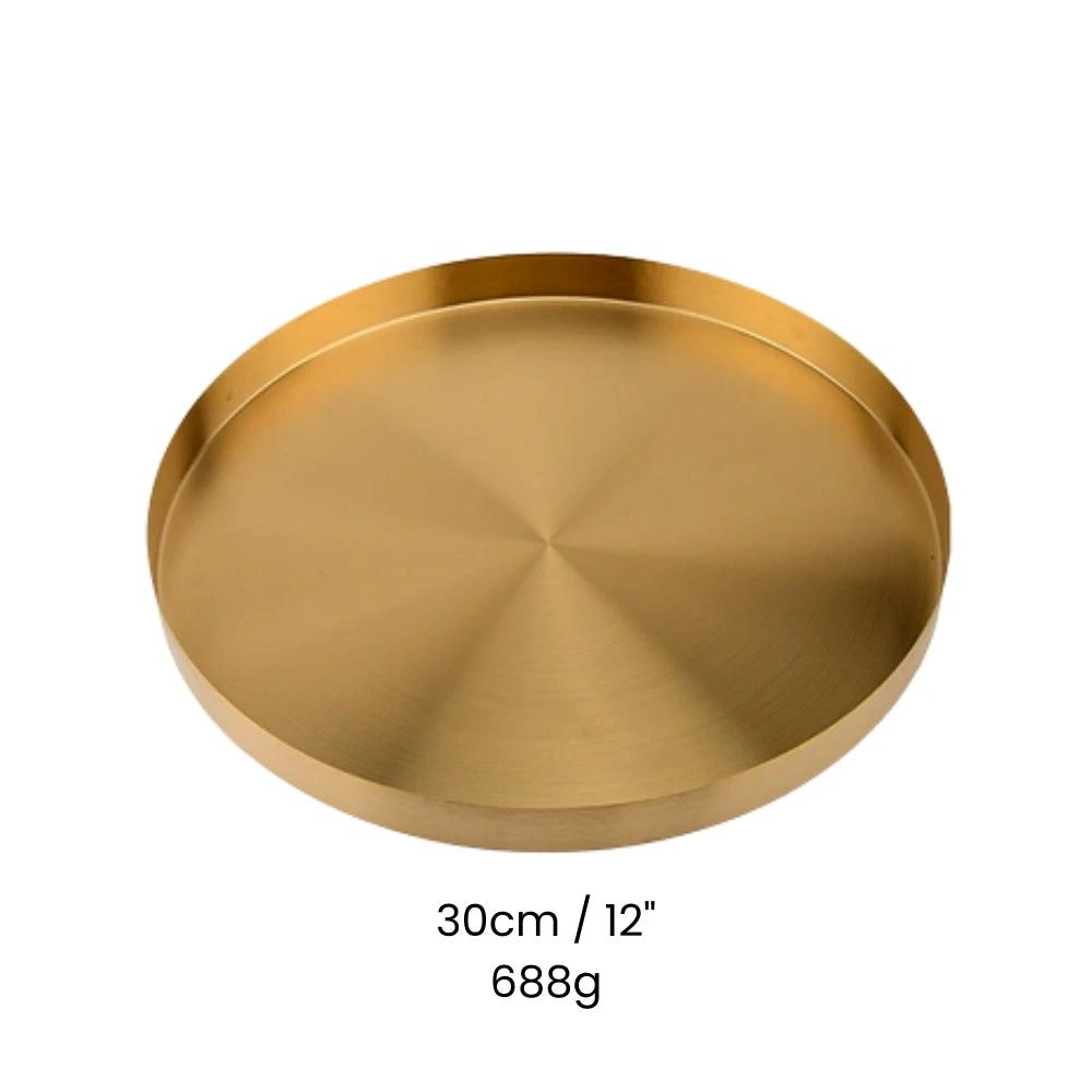 Gold Stainless Steel Tray by Casa & Beyond