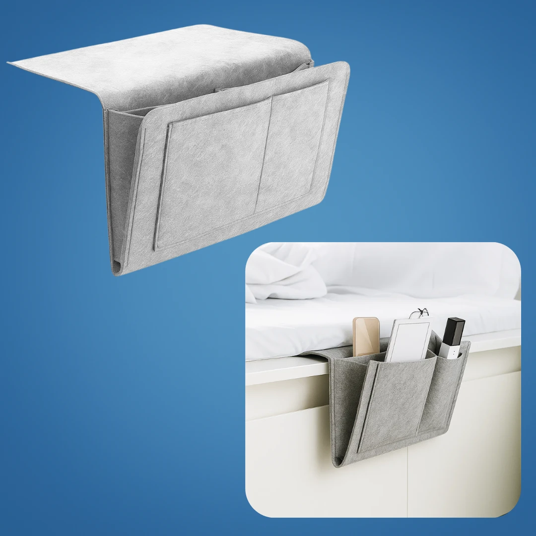 Essentials Within Reach – Thick Felt Durable Material – Save Space Stay Organised & Enjoy Nighttime Comfort Bowlift by Bowlift
