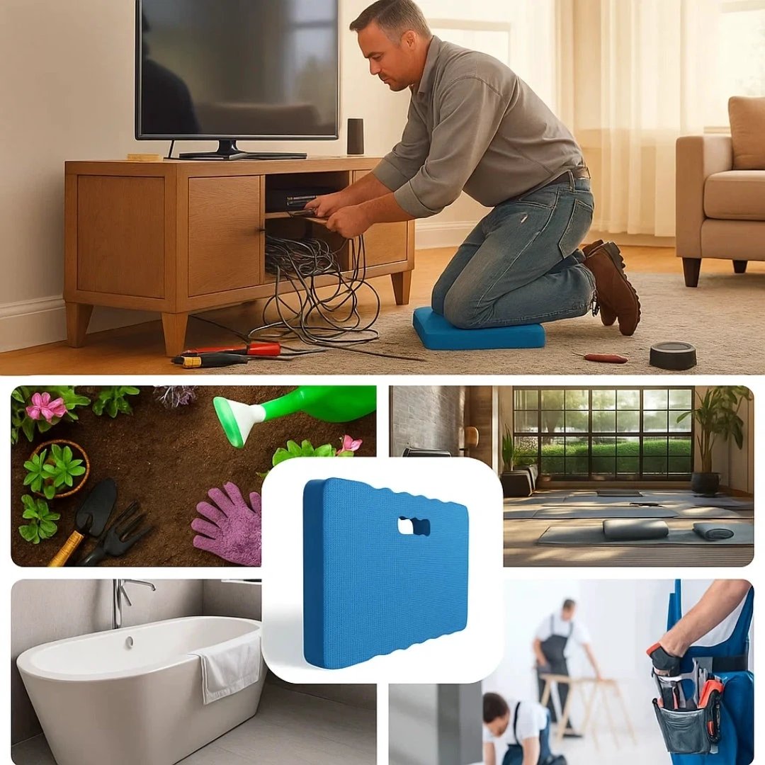 Knee Pain Relief – Thick Foam Support – Protects Joints – All-Day Comfort for Gardening, DIY & Cleaning Bowlift by Bowlift