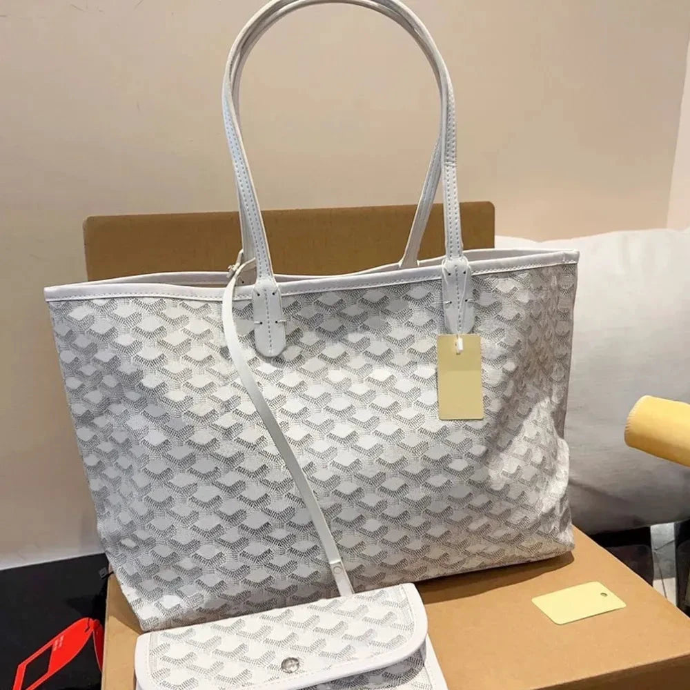 High-End Designer Bag Women’s Black and Green Letter Tote Shopping Bag by jinxuan_shoe