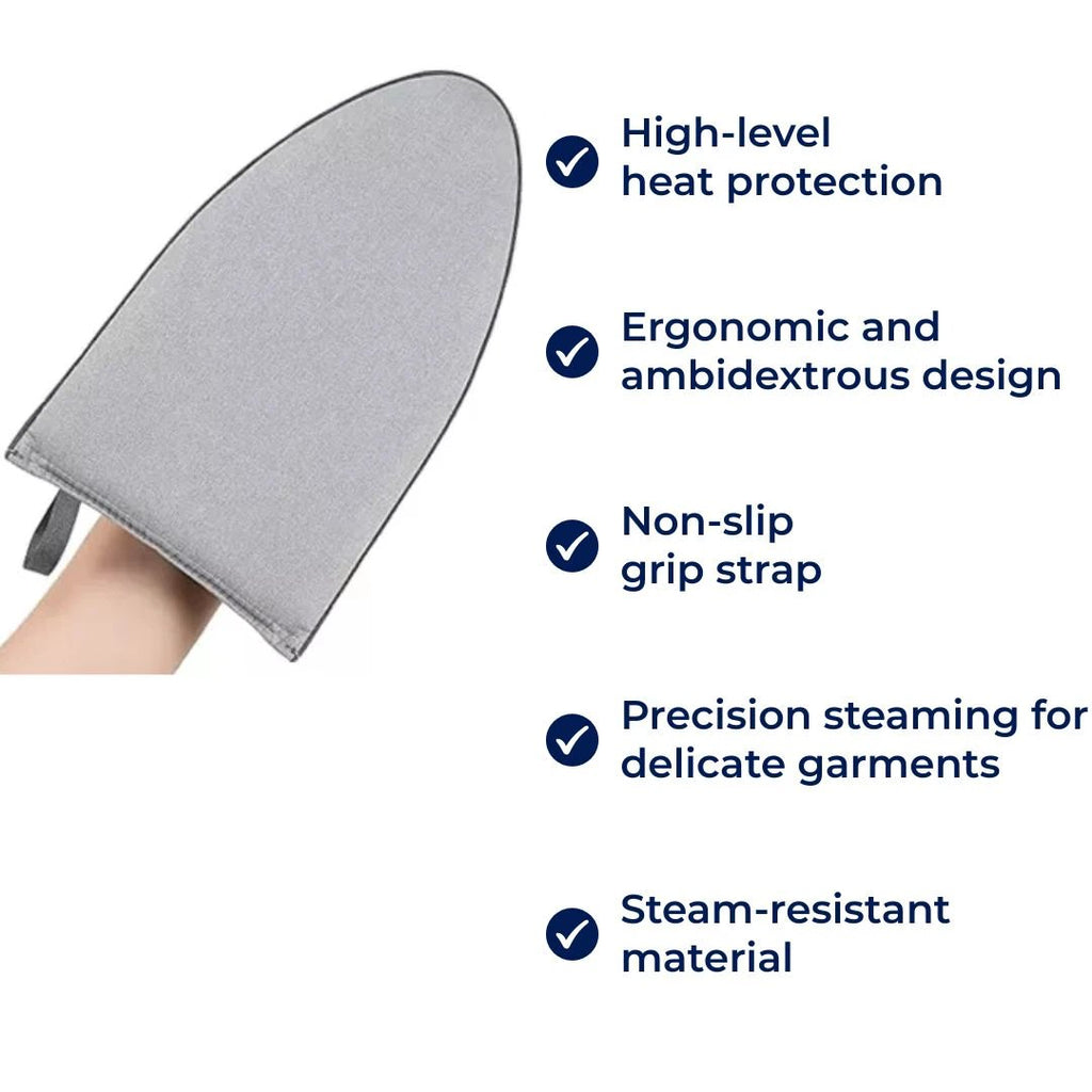 SteamShield | Garment Steamer Glove – Heat Protection – Non-Slip Strap – Precise Steaming for Delicate Clothing Bowlift by Bowlift