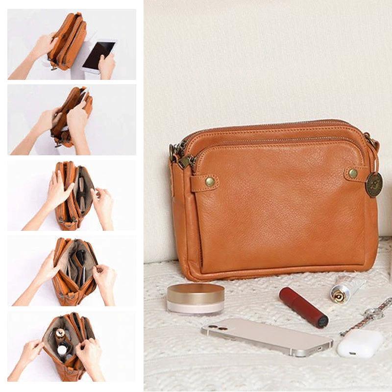 Three-Layer-Leather-Crossbody-Shoulder- & Clutch-Bag by BowLift
