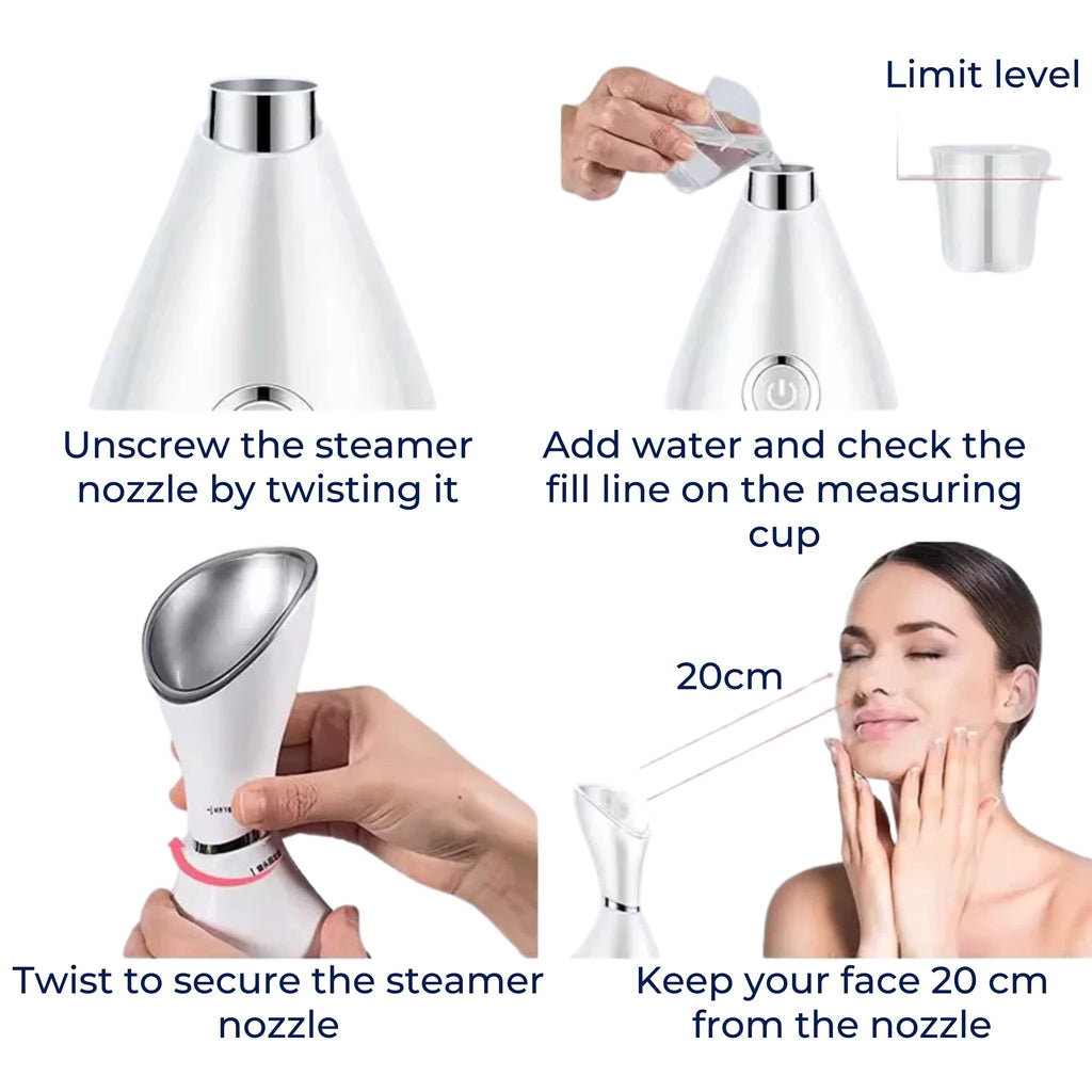 GlowMist | Facial Steamer – Deep Pore Cleanse – Fine Mist Technology – At-Home Skincare Bowlift by Bowlift