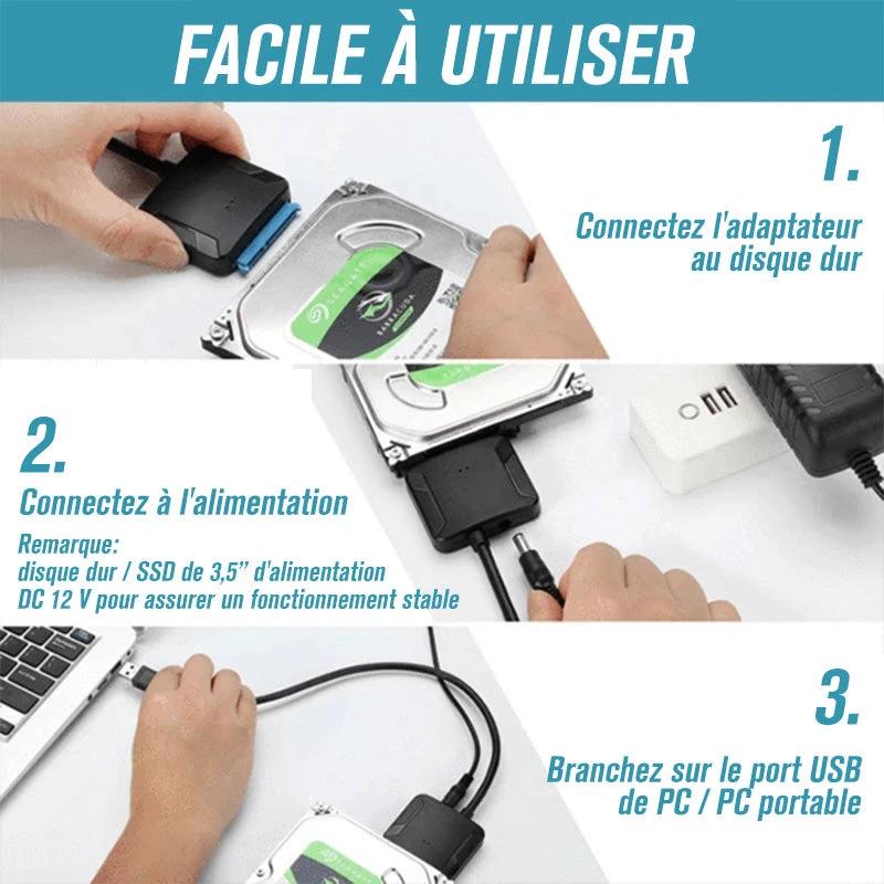 USB 3.0 to SATA III hard drive adapter by Bowlift