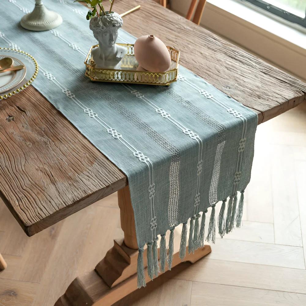 Tassel Whisper Table Runner by Casa & Beyond
