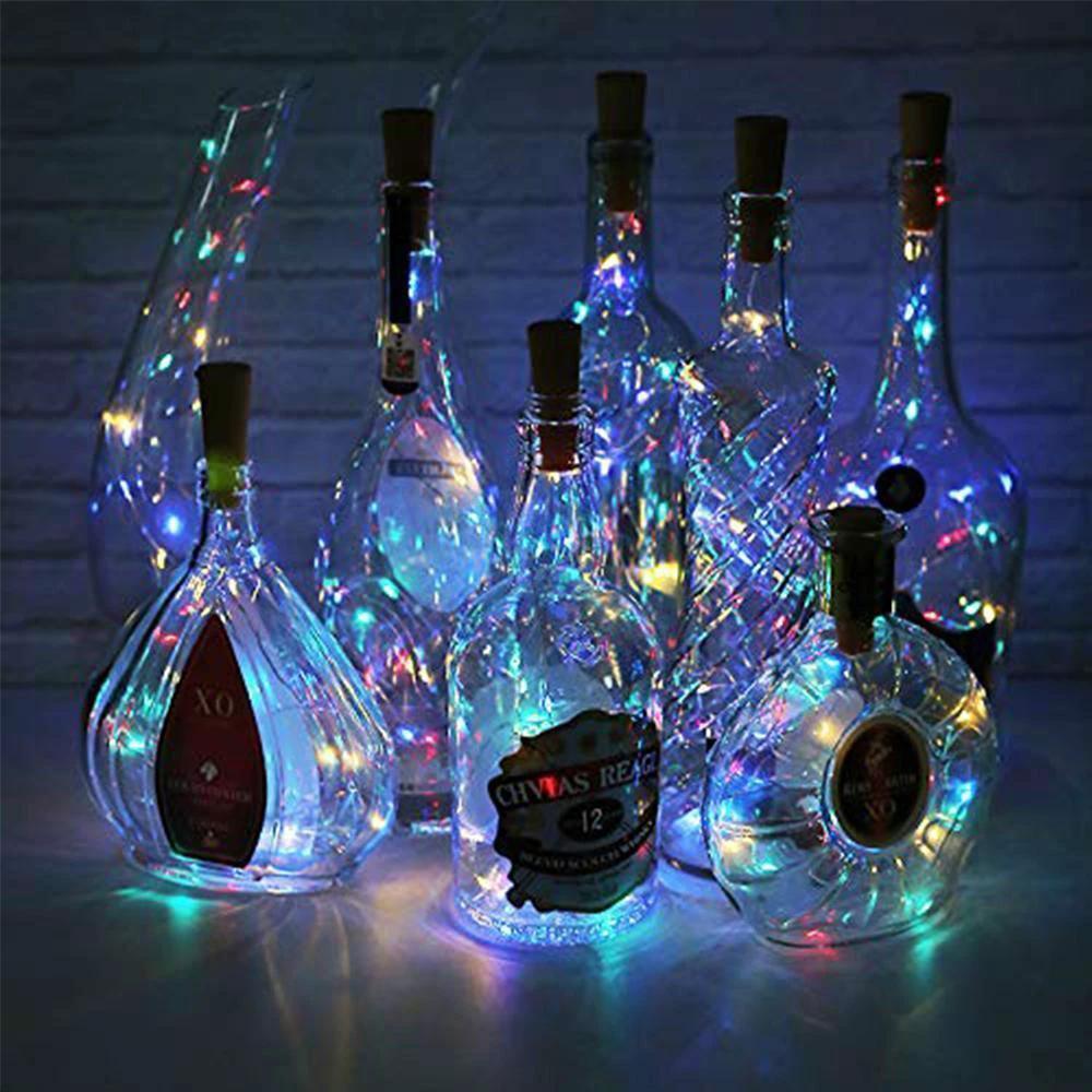 5 pieces LED bottle light night light made of cork gift decoration by Bowlift