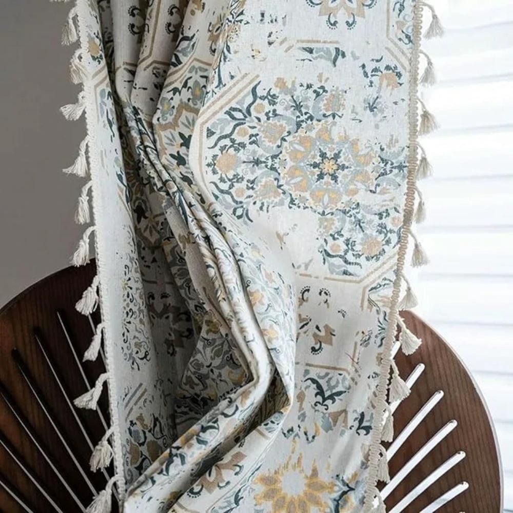 Botanical Bliss Tassel Curtain by Casa & Beyond