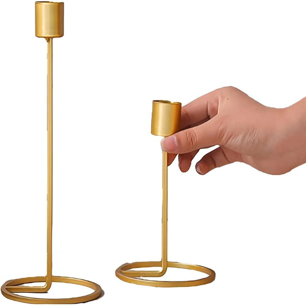 Golden Romantic Candle Holders by Casa & Beyond
