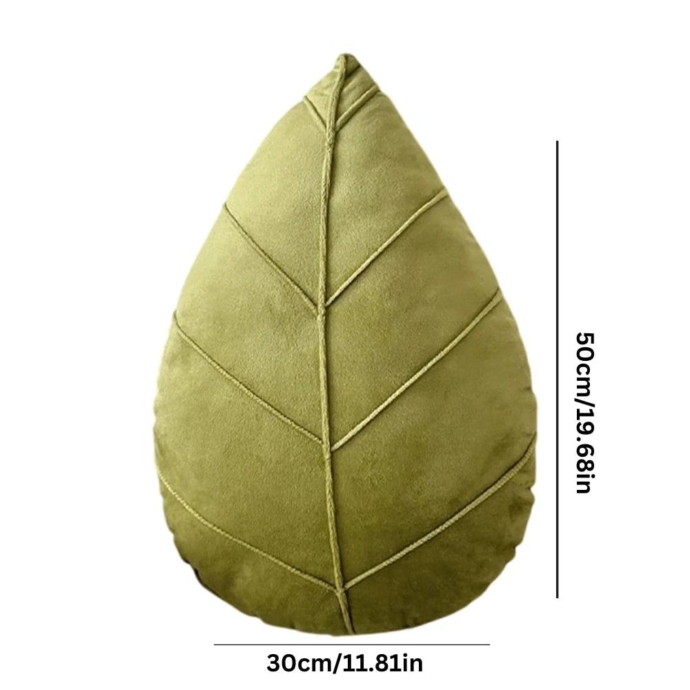 Verdant Flourish Leaf Shaped Cushion by Casa & Beyond