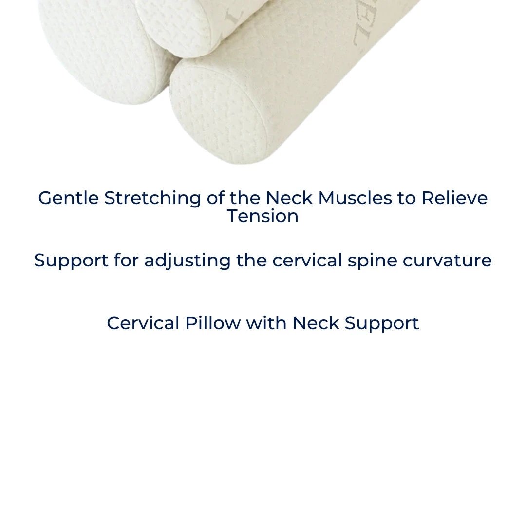 RelaxPosture Memory Foam Neck Roll Pillow – Perfect for Sleep, Travel, and Pain Relief with Ergonomic Support Bowlift by Bowlift