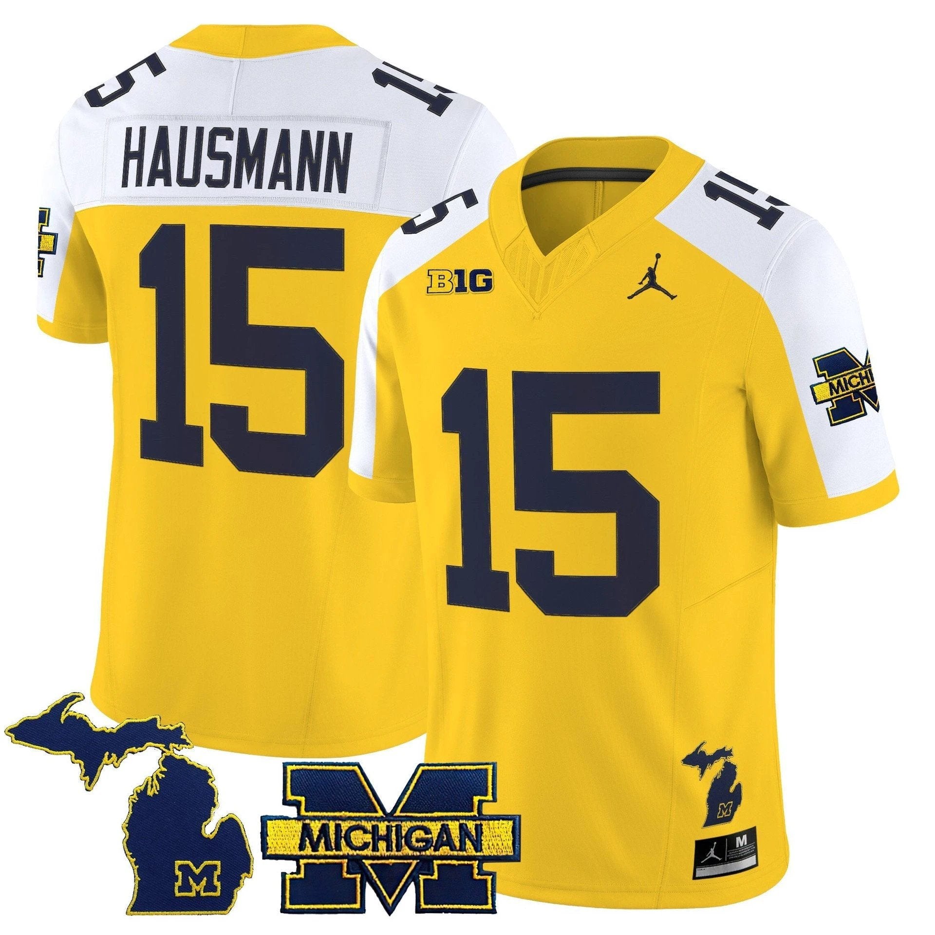 Ernest Hausmann Jersey #15 Michigan Wolverines 2025 Limited V2 Stitched Maize Alter by My Store NCAA Football Jerseys