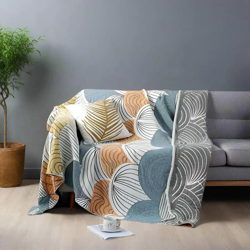 Scallop-Pattern Cotton Blanket by Casa & Beyond