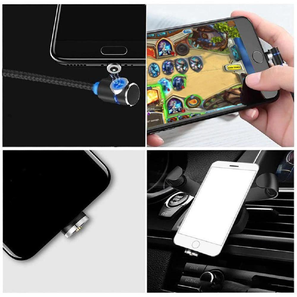3 In 1 Magnetic Usb Charging Cable With Led Light by Bowlift