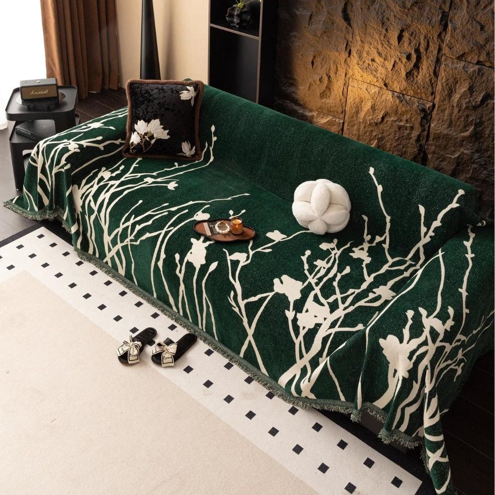 Twilight Branches Chenille Sofa Cover by Casa & Beyond