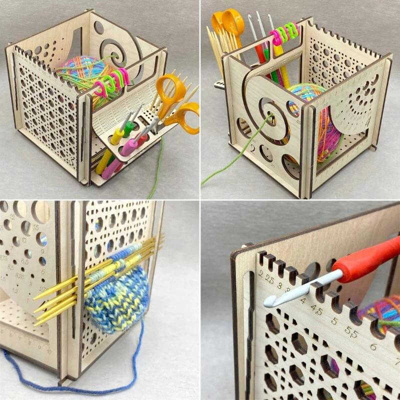 Wood bowl All-in-One – Multifunctional knitting tool by Bowlift