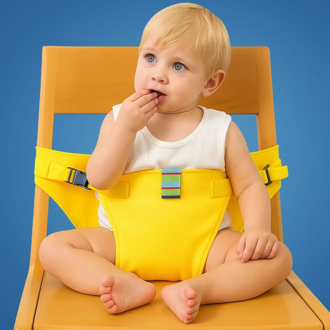 SeatGuard | Baby Chair Harness – Secure Adjustable Fit – Breathable Cotton Fabric – Portable Dining Safety Solution for Travelling Parents Bowlift by Bowlift