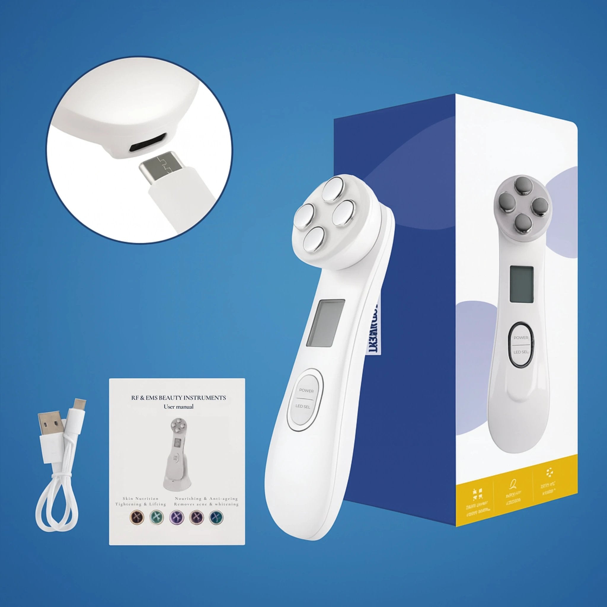 GlowBeam | LED Facial Wand – Anti-Ageing Light Therapy – Lightweight Design – Home Skincare for All Skin Types Bowlift by Bowlift
