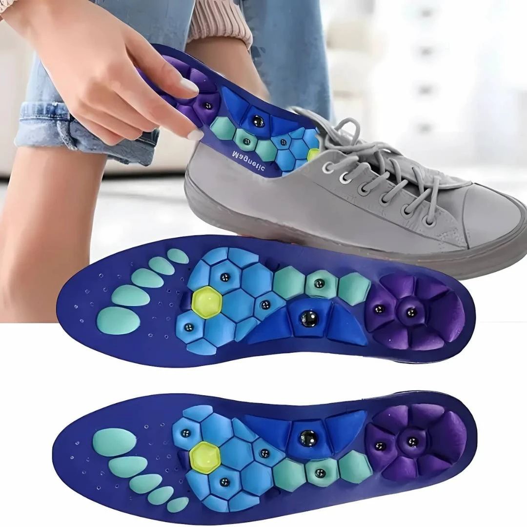 SoleRelief Magnetic Acupressure Insoles | Pain Relief - Improved Circulation - Stress Reduction - Posture Support Insoles Bowlift by Bowlift