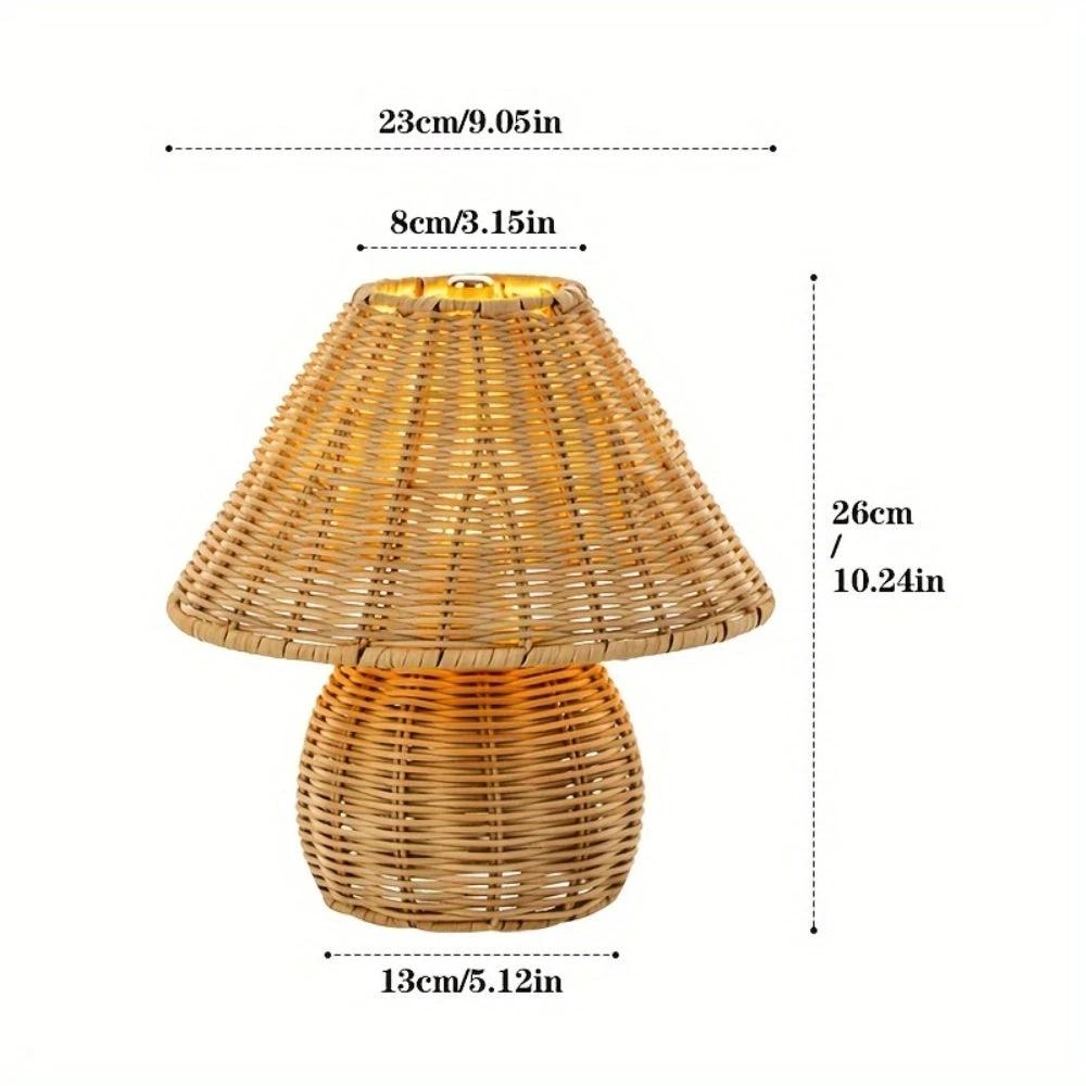 Noya Rattan Table Lamp Home Decor by Casa & Beyond