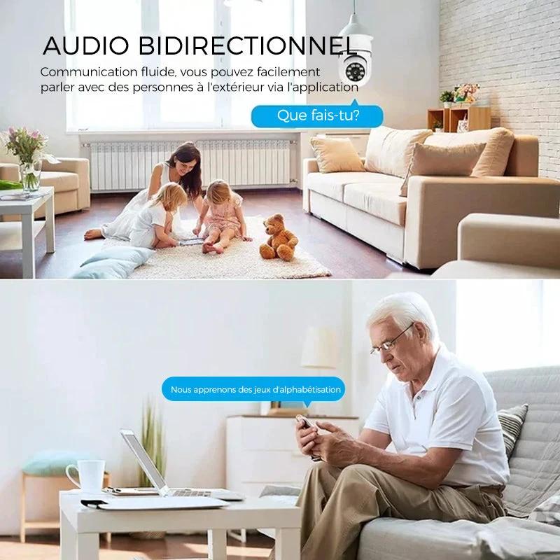 Wireless security camera without cables with light bulb by Bowlift