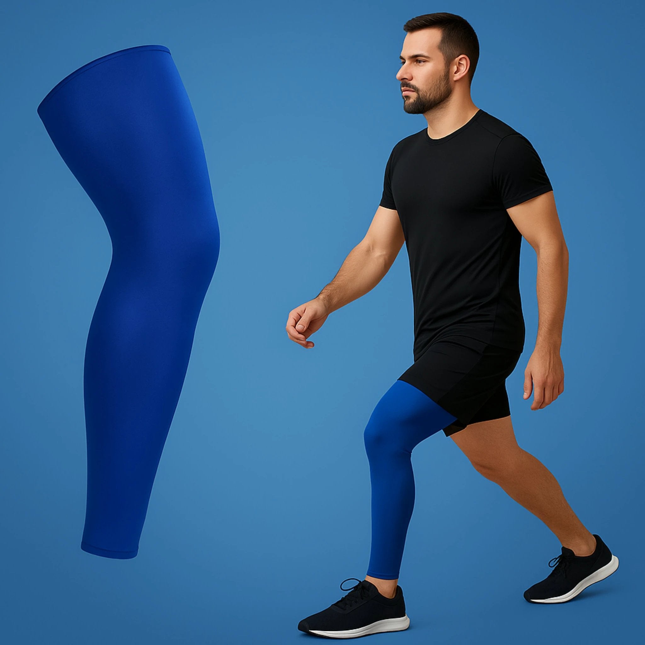 FlexiRelief | Full Leg Compression Sleeve – Knee Support – Graduated Pressure – Pain Relief – Recovery – Swelling Reduction Bowlift by Bowlift