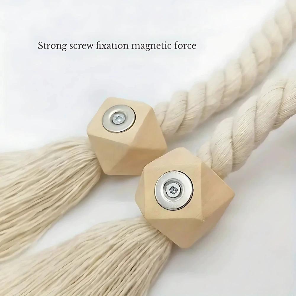 Wooden Bead Tassel Curtain Tie Back | 2Pcs Set by Casa & Beyond