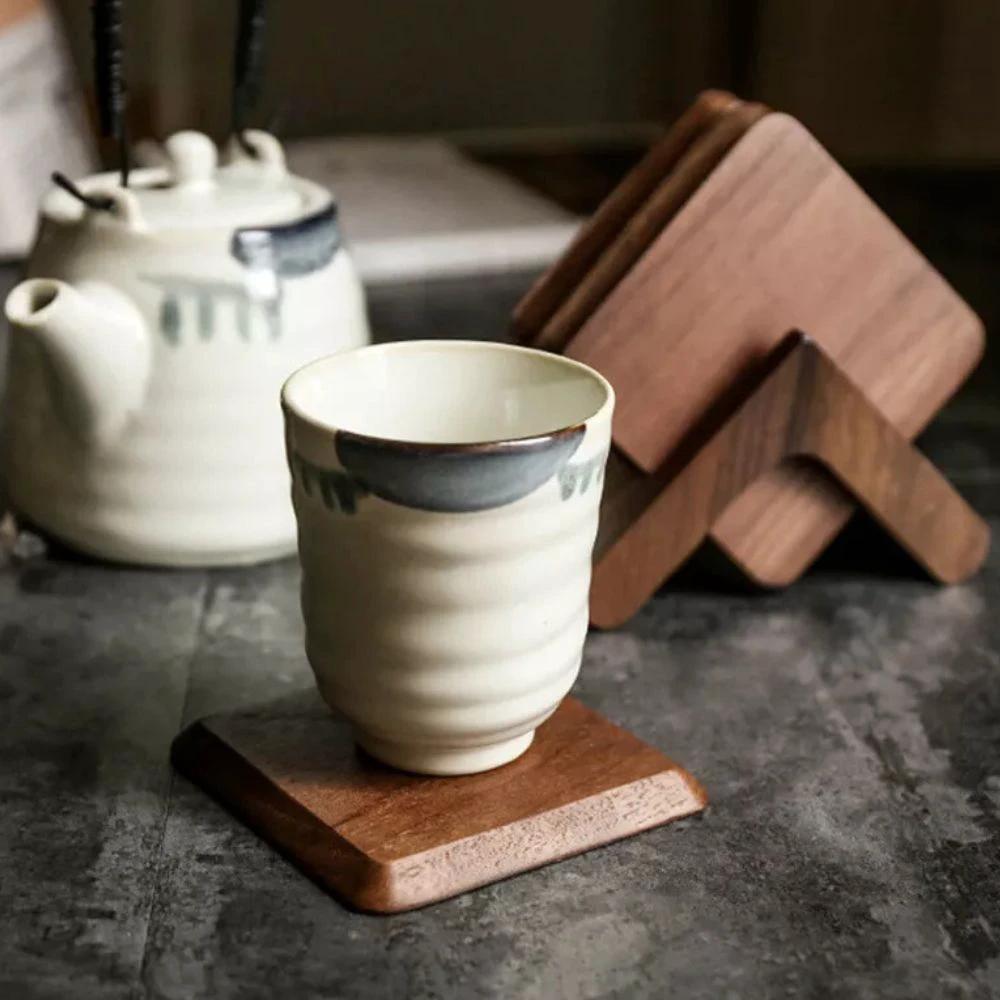 Sleek Stack Wooden Coaster Set | 6pcs by Casa & Beyond