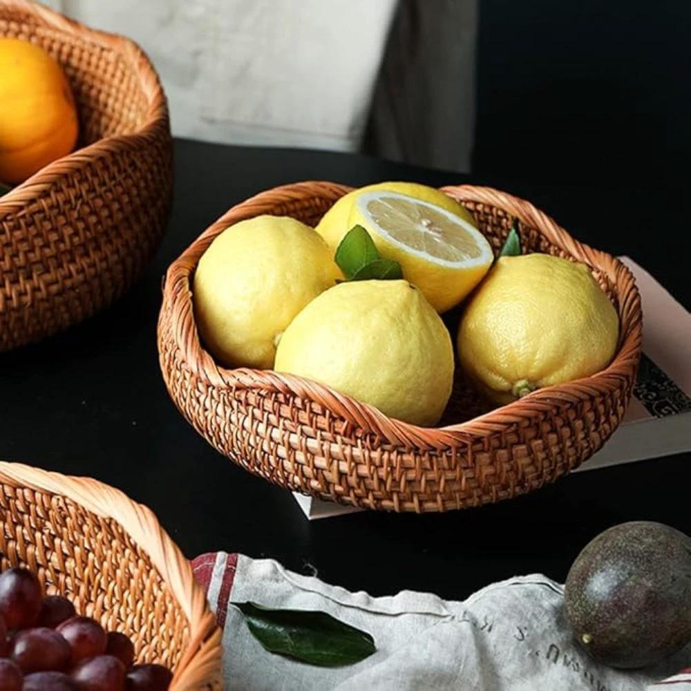 Stylish Handwoven Rattan Basket by Casa & Beyond