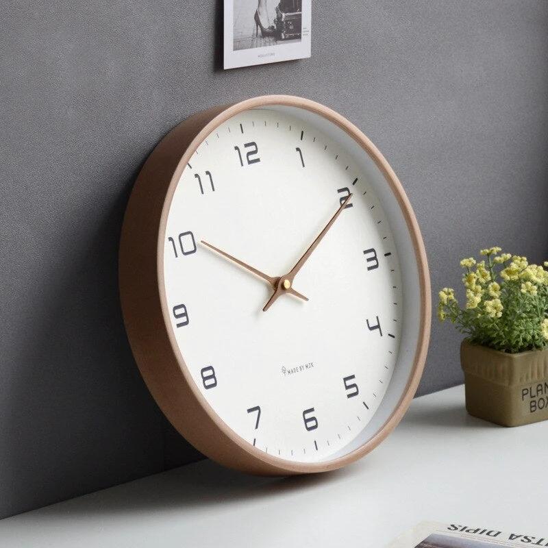 Scandinavian wall clock made of wood Bowlift by Bowlift