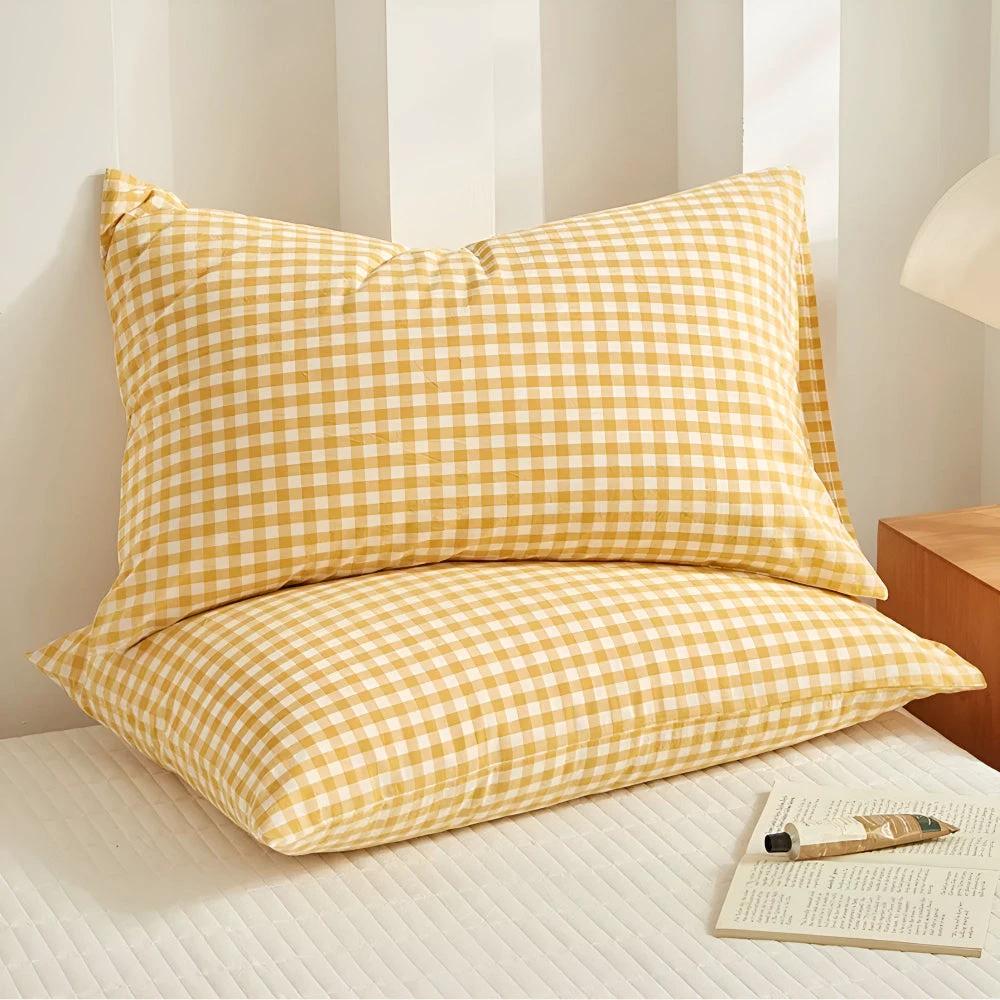 Soft Plaid Checkered Pillowcases by Casa & Beyond