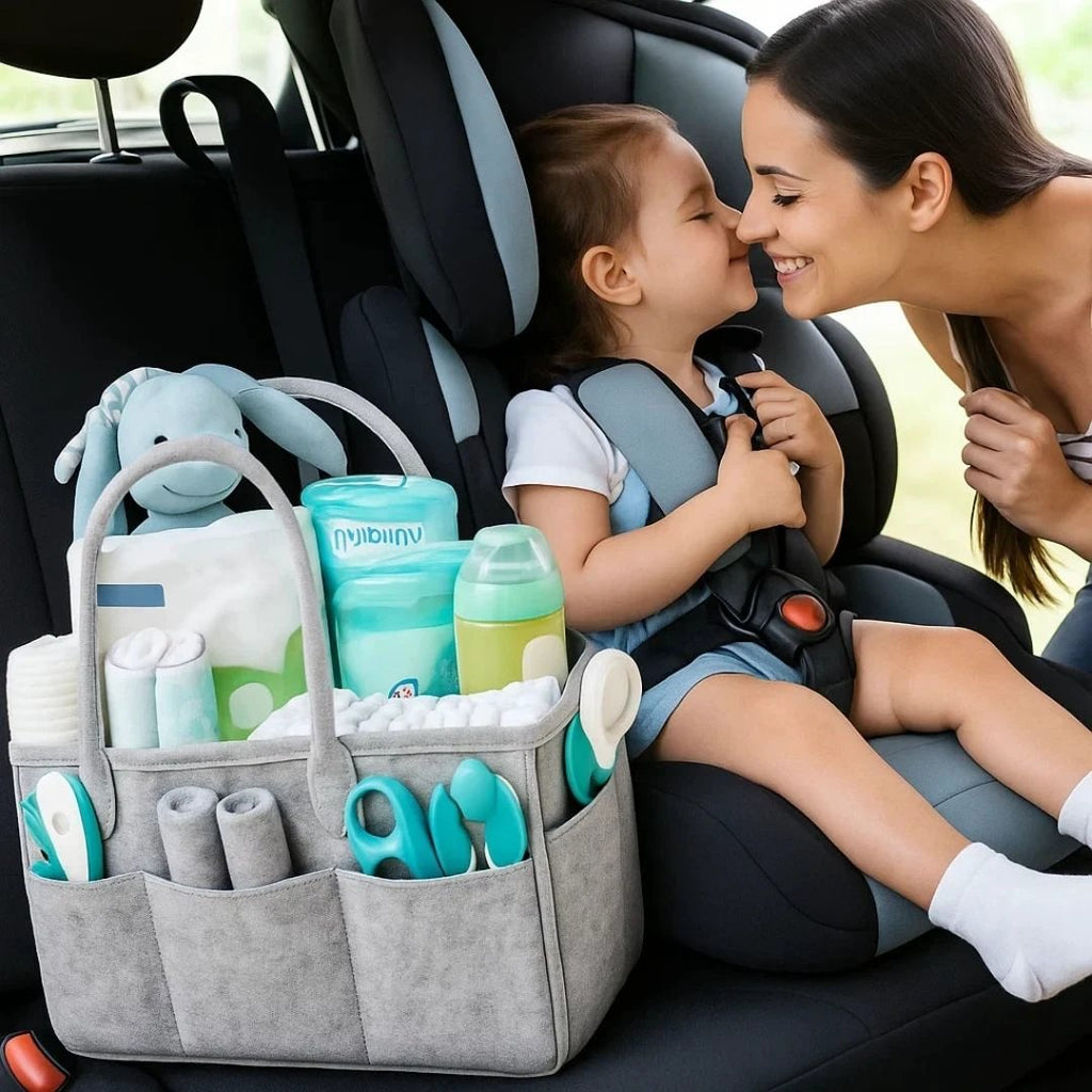 NappyNest | Nappy Organiser Caddy – Easy‑Clean Dividers – Water‑Resistant Felt – Large Capacity – Portable Storage for Parents Bowlift by Bowlift